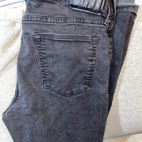 🔥 Express Black Denim Slim Jeans Men 32W x 30L - Picture 2 of 7